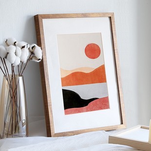 定制实木画框挂墙尺寸现代相框m 装裱拼图框