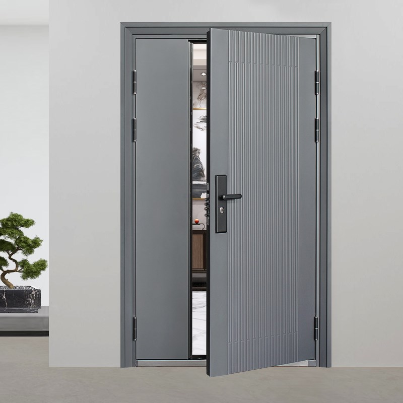 带气窗通风防盗门家用农村庭院室外子母对门大门进户入户