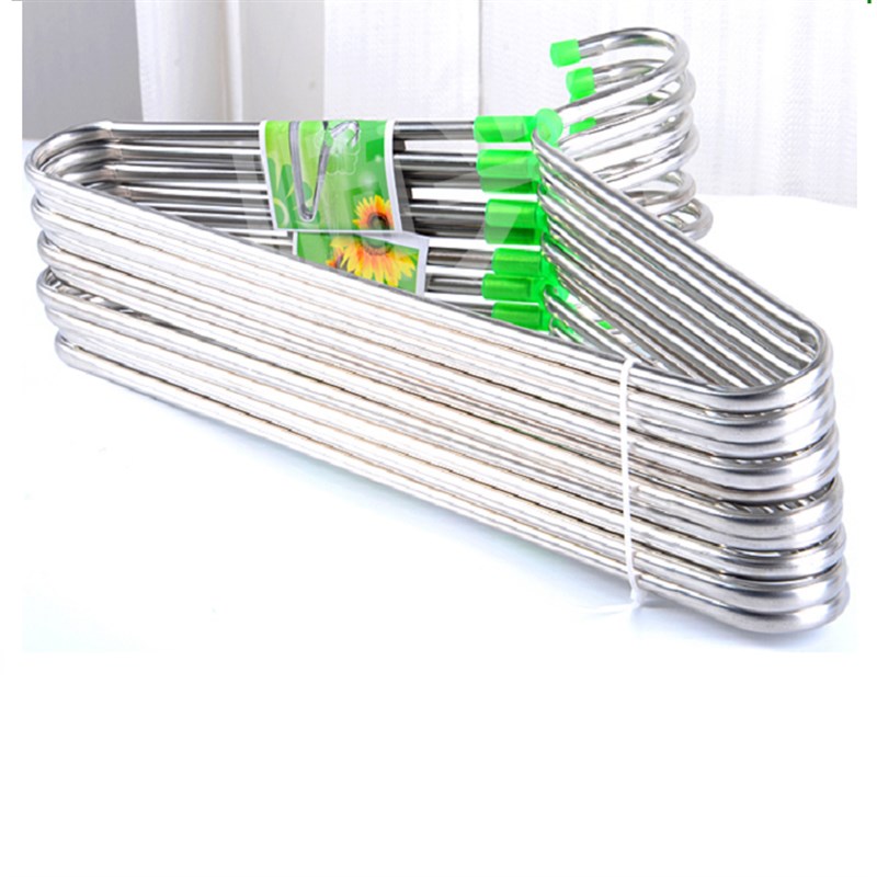 不锈钢空心衣架加粗防滑晒衣架挂衣架衣挂干湿空管子晾衣架