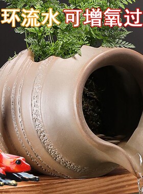 小孩童子撒尿招财流水器金鱼缸水循环悬茶壶喷泉客厅