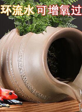 小孩童子撒尿招财流水器金鱼缸水循环悬茶壶喷泉客厅