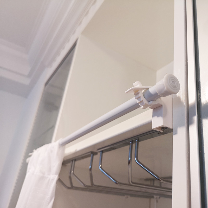 夹式横杆固定挂钩家用免钉免打孔免粘贴帘子挂杆托伸缩杆支架卡扣