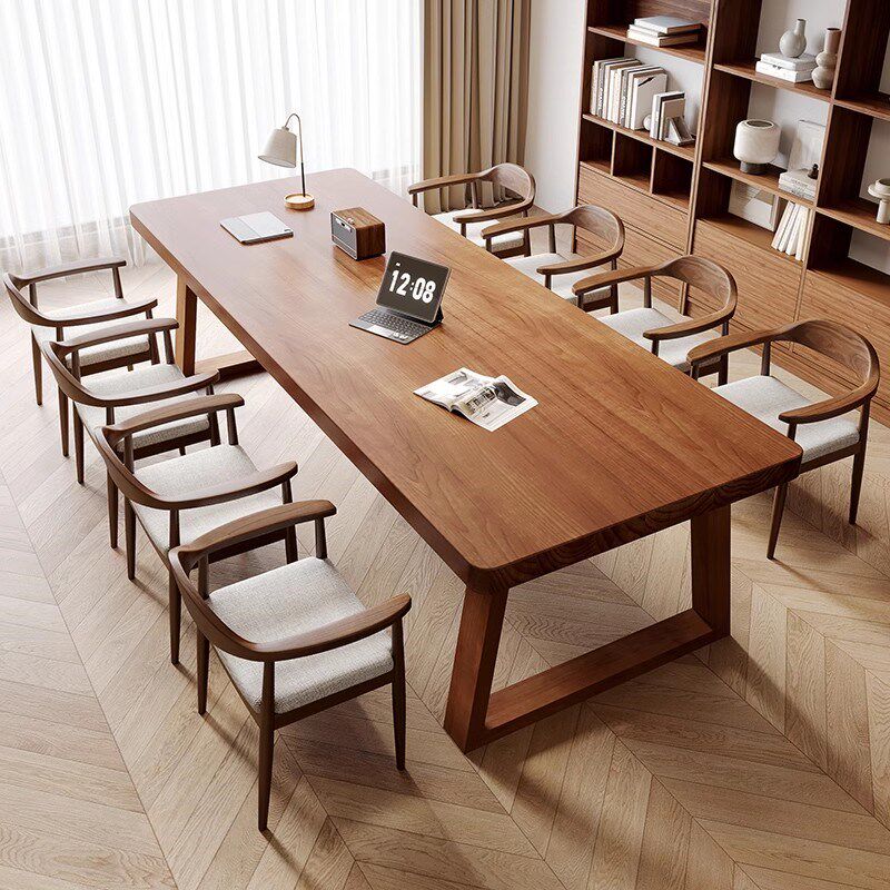 客厅大长书桌阅读学习桌学生家用书房办公桌大板书桌工作台,住宅家具,书桌,淘宝优惠券,粉丝福利购,淘宝优惠卷