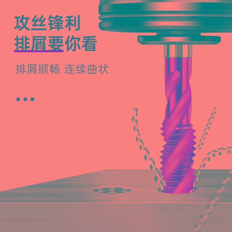 M2高钴镀钛不锈钢机用丝锥螺旋先端丝攻攻牙钻头M