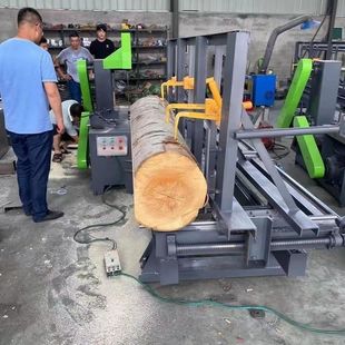圆木推台锯实木开料锯开片锯全自动开板锯大型多功能原木圆盘带锯