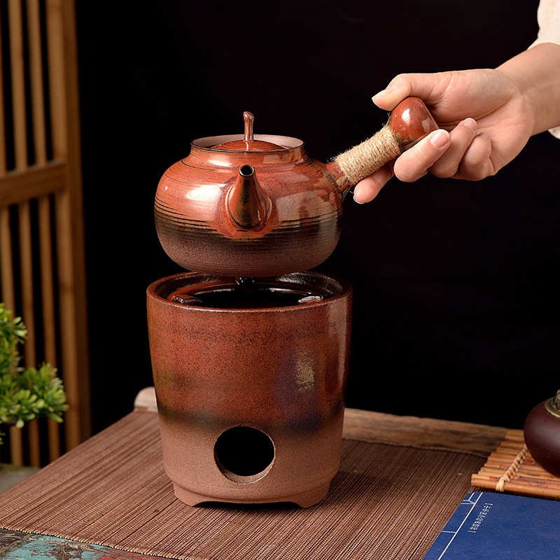 家用茶器壶煮茶铫k炭炉煤碳朱壶砂壶耐热泡色泥创意烧水围炉窑变