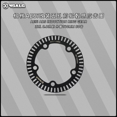 适用极核AE5ipro原车电机ABS齿圈改装电机1P2寸直上碟刹轮毂改装