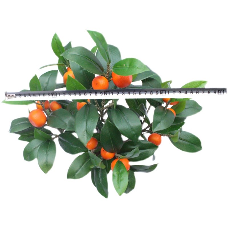 仿真绿植假桔子果树盆栽小盆栽手工桂花叶室内外落地摆设