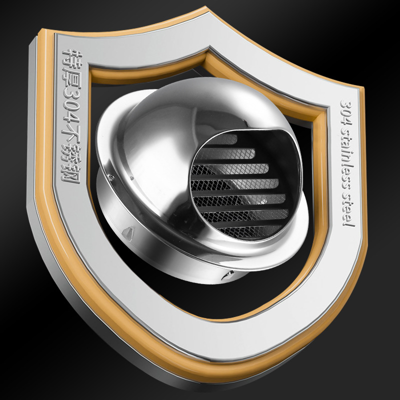 0不锈钢通风球油烟机排烟管 排风防风罩新风外墙出通风口网罩排气