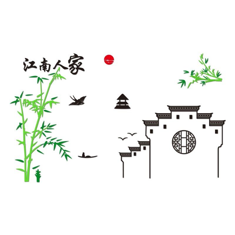 饭店背景墙装饰画江南水乡建筑墙d立体茶馆包间墙面布置,家居饰品,文化墙贴,淘宝优惠券,粉丝福利购,淘宝优惠卷