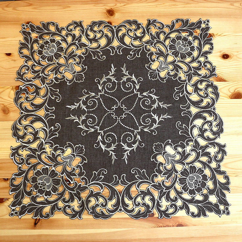 刺绣餐桌布台布方角几床头柜家用电器多用盖巾盖布圆桌布茶几布艺