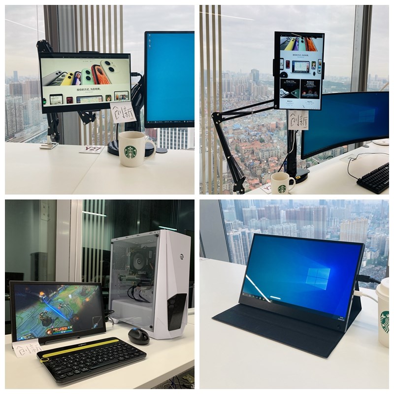 便携式显示器电脑屏幕笔记本外接副屏K分屏屏竖屏1HZ扩展IP