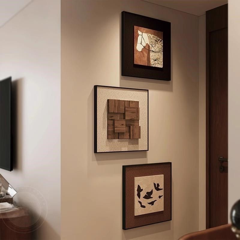 中古风骏马入户玄关装饰画法式复古客厅走廊过道壁画墙面挂画,家居饰品,现代装饰画,淘宝优惠券,粉丝福利购,淘宝优惠卷