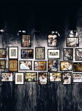 eho荷兰男士油头发型造型理发店挂画发廊装饰画美发店壁画