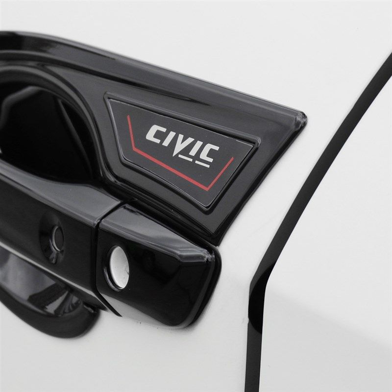 款十代思域拉手车门外把手改装门碗新思域黑武士装饰