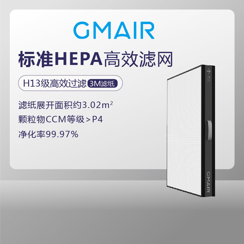 果麦新风 抗菌专效HEPA新风系统新风机防霉防潮活性炭滤网