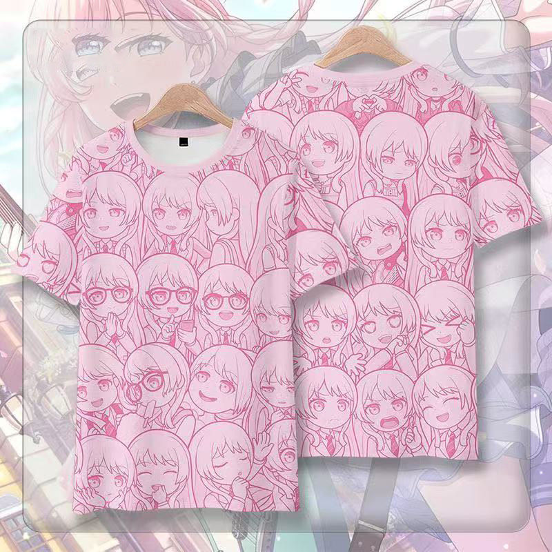 BangDream Mygo 千早爱音 动漫周边Q版表情包短袖t恤衫二次元痛衣