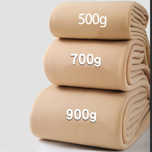 北方加绒特厚秋冬季打底裤女700g光腿超厚肉色900g女一体裤女