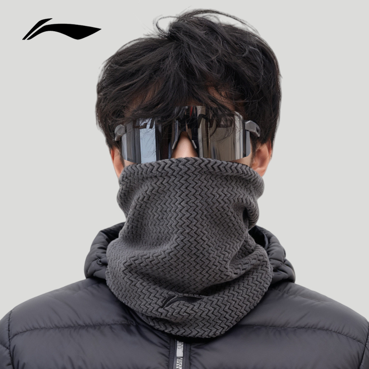 李宁骑行保暖围脖面罩冬季加绒