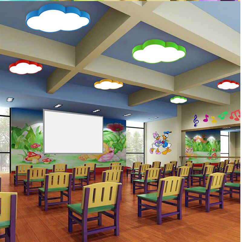 云朵吊灯幼儿园教室过道培训机构儿童乐园少儿艺术舞蹈房造型顶灯