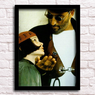 经典爱情老电影这个杀手太冷海报挂画怀旧复古框装饰画