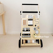 学步推车宝宝学走路手推助步防形腿玩儿童岁木质木制车