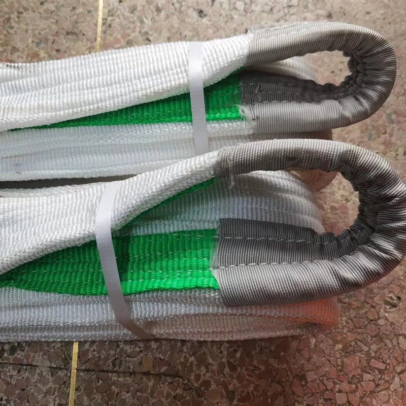 吊装带扁平d双扣加厚白色起重工业合成纤维行车堆高机吊带5吨3吨1