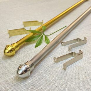 加厚杆双杆罗马杆窗帘杆架 厂促铁质窗帘轨道打孔杆子支架顶装