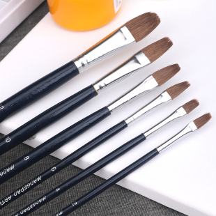 丽博士水粉笔油画笔水彩排笔丙烯颜料笔刷全套装儿童美术生专用狼