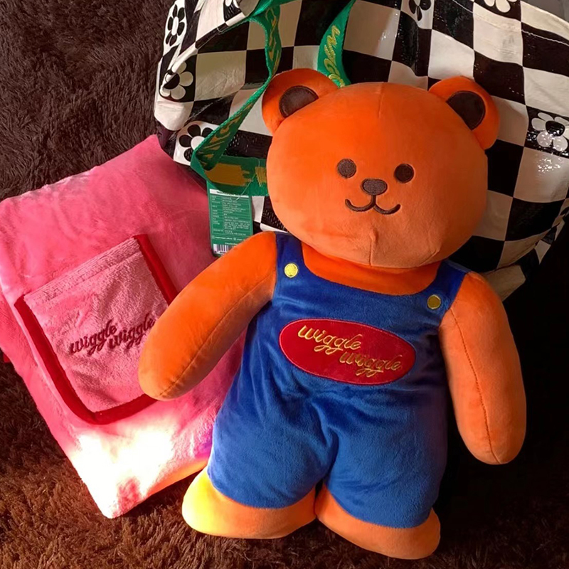 wigglewiggle午睡毯车载毛绒靠垫二合一办公室靠枕抱枕毯