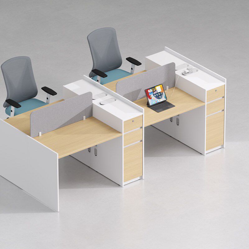 圣奥然之趣办公室办公桌组合简约现代职员工位电脑桌2/4人屏风