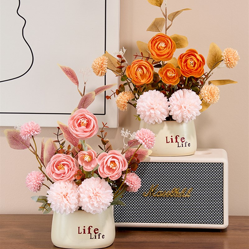 假花彷真花摆设干花花束家居客厅摆件花艺装饰品插花餐桌摆花