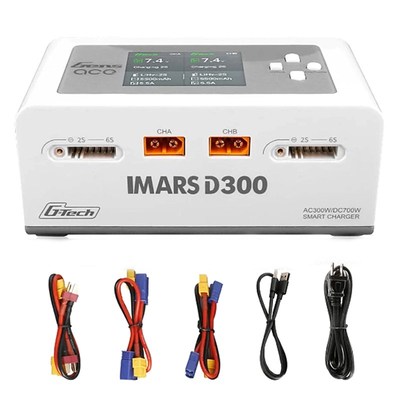 格氏D300双路航模无人机1-6S锂电池智能双通道平衡充电器300W 15A