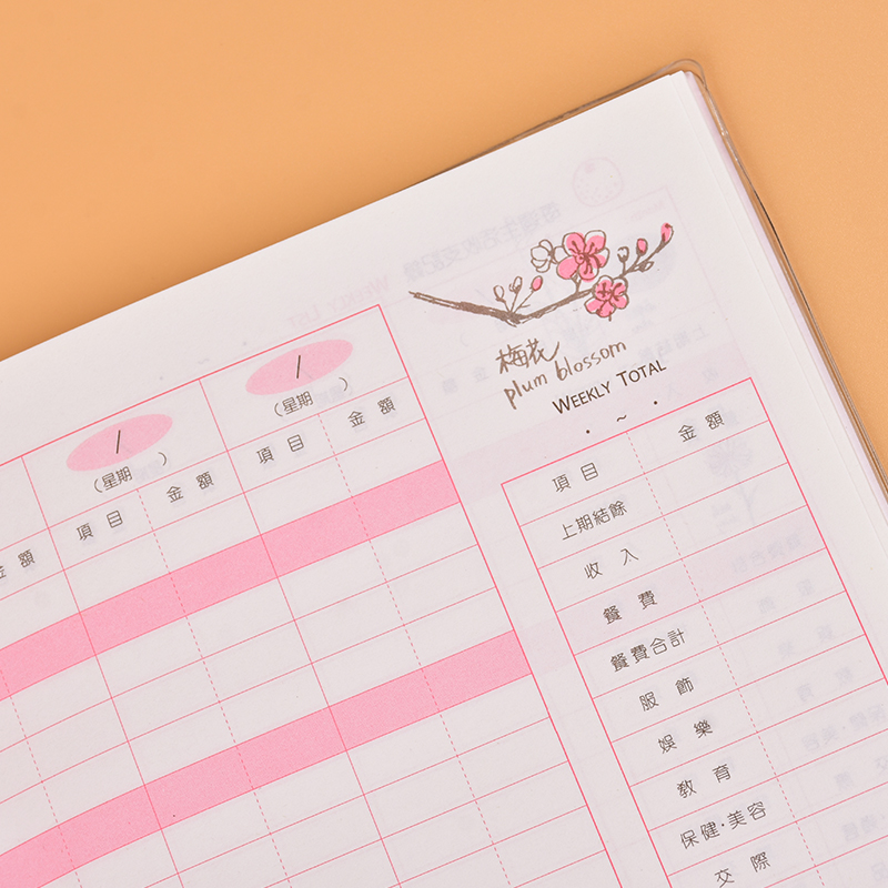 巨门新款KK家计簿家庭记帐本懒人记帐本收支薄可记一年