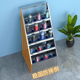 水杯柜员工水杯架休息室茶水间茶杯工厂车间带门多格存厂家