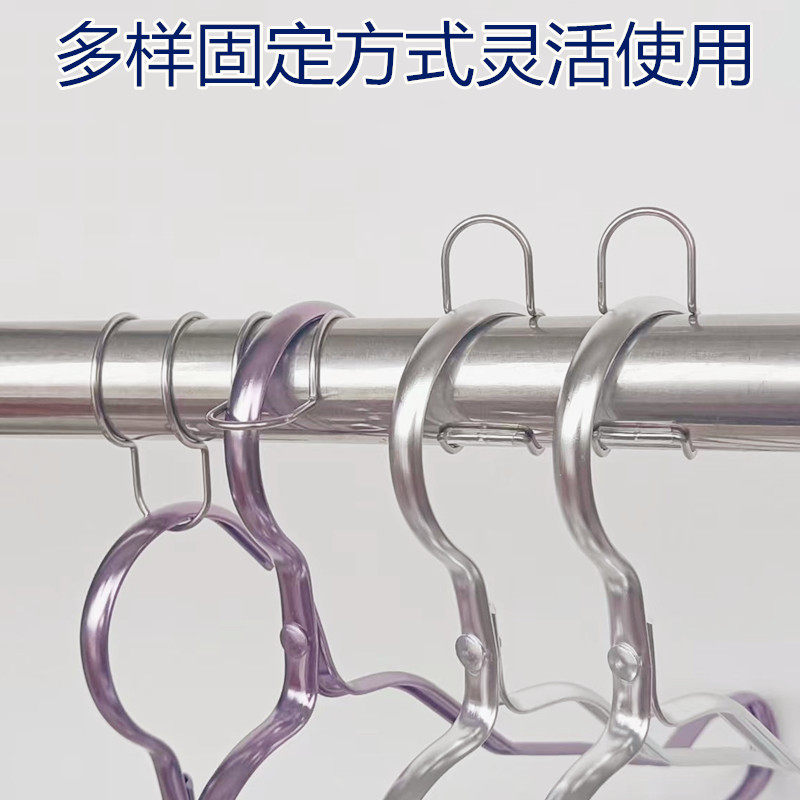 锈钢晾衣架防风扣阳台防滑吹落晒衣固定夹勾圆管固定卡扣防风钩