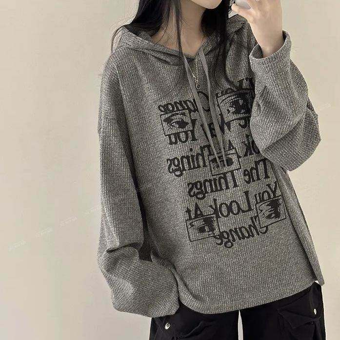 高品质格子纹卫衣女士新款女装薄款春春夏加绒外套大码上衣服网红