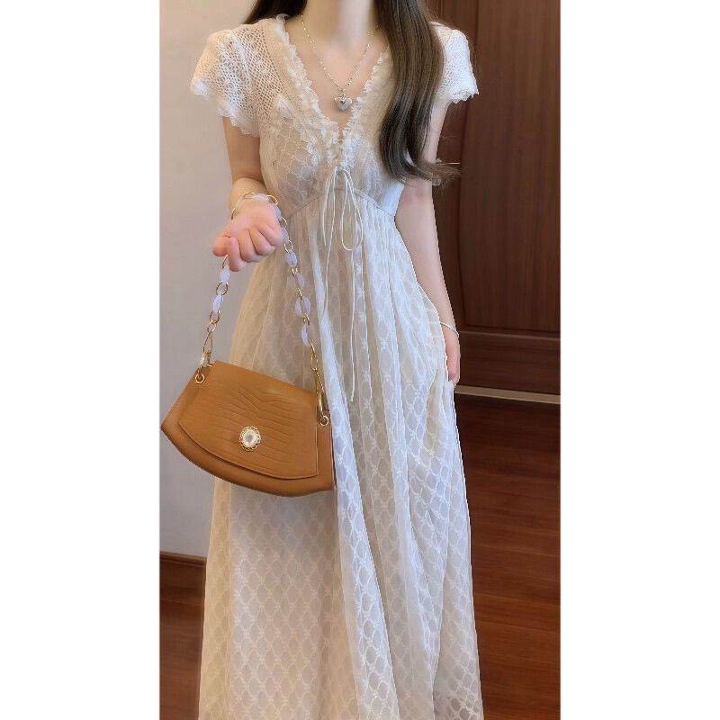法式重工蕾丝连衣裙子女2026新款今年流行爆款气质显瘦长裙