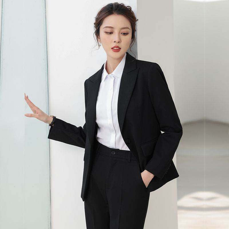 职业西装套装女面试正装大学生职场工作服通勤老师大码女士西服