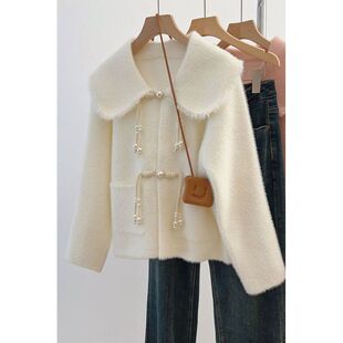 气质开衫 小香风设计感小众短款 上衣 盘扣外套女2025早秋冬装 新中式