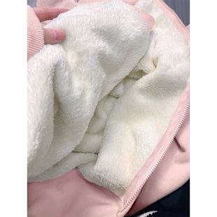 羊羔毛外套女秋冬款加绒加厚羊羔绒即墨卫衣冬季2025新款超厚开衫