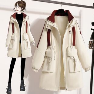 春秋大码胖MM中长款工装外套女显瘦宽松收腰高档风衣小香风减龄潮