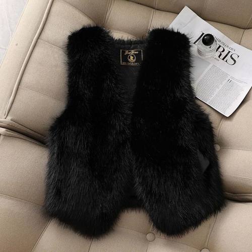 甜美小香风外穿新款狐狸毛短款皮草马甲爆款外套显瘦坎肩仿毛马夹