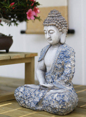 创意摆件中式禅意佛像庭院装饰户外花园阳台布置客厅艺术玄关摆设