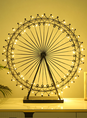 创意旋转摩天轮摆件客厅酒柜家居卧室装饰品轻奢玄关高档生日礼物