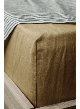 夏季纯色亚麻床笠三件套加高大尺寸双人床床罩单件全包床单可定制