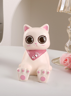 可爱猫手机架摆件办公室工位桌面装饰品治愈解压好物送女生礼物