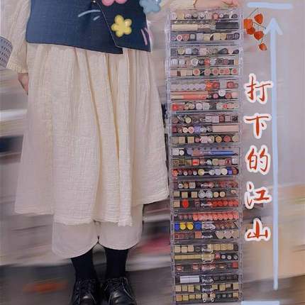 透明大号梳妆台化妆品收纳盒透明抽屉办公桌面护肤品整理盒口红盒
