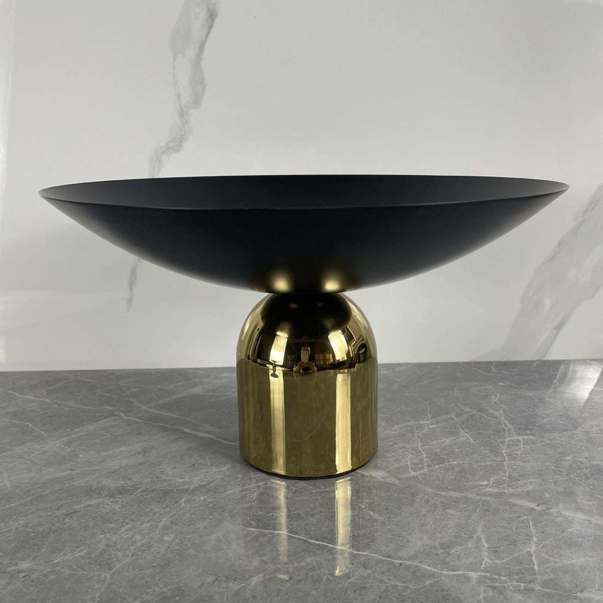 现代轻奢北欧金属水果盘糖果盘软装饰品家居客厅茶几餐厅桌面摆件