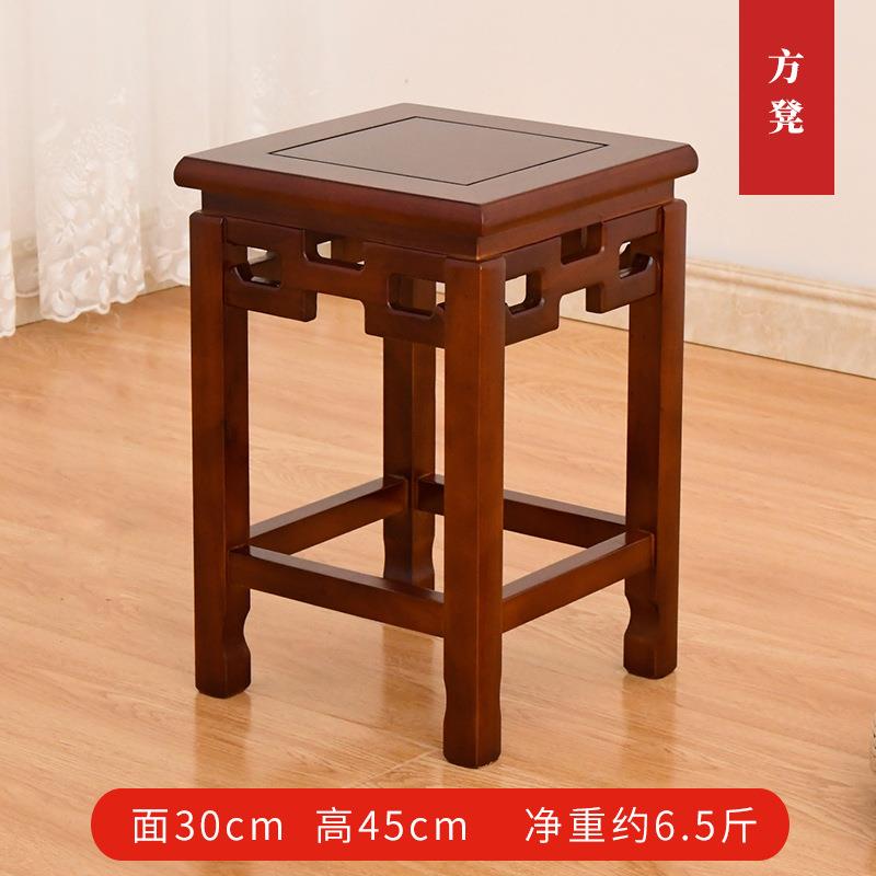 小方凳中式实木凳子家用原木榫卯结构餐桌椅加餐椅整装木凳古筝r*